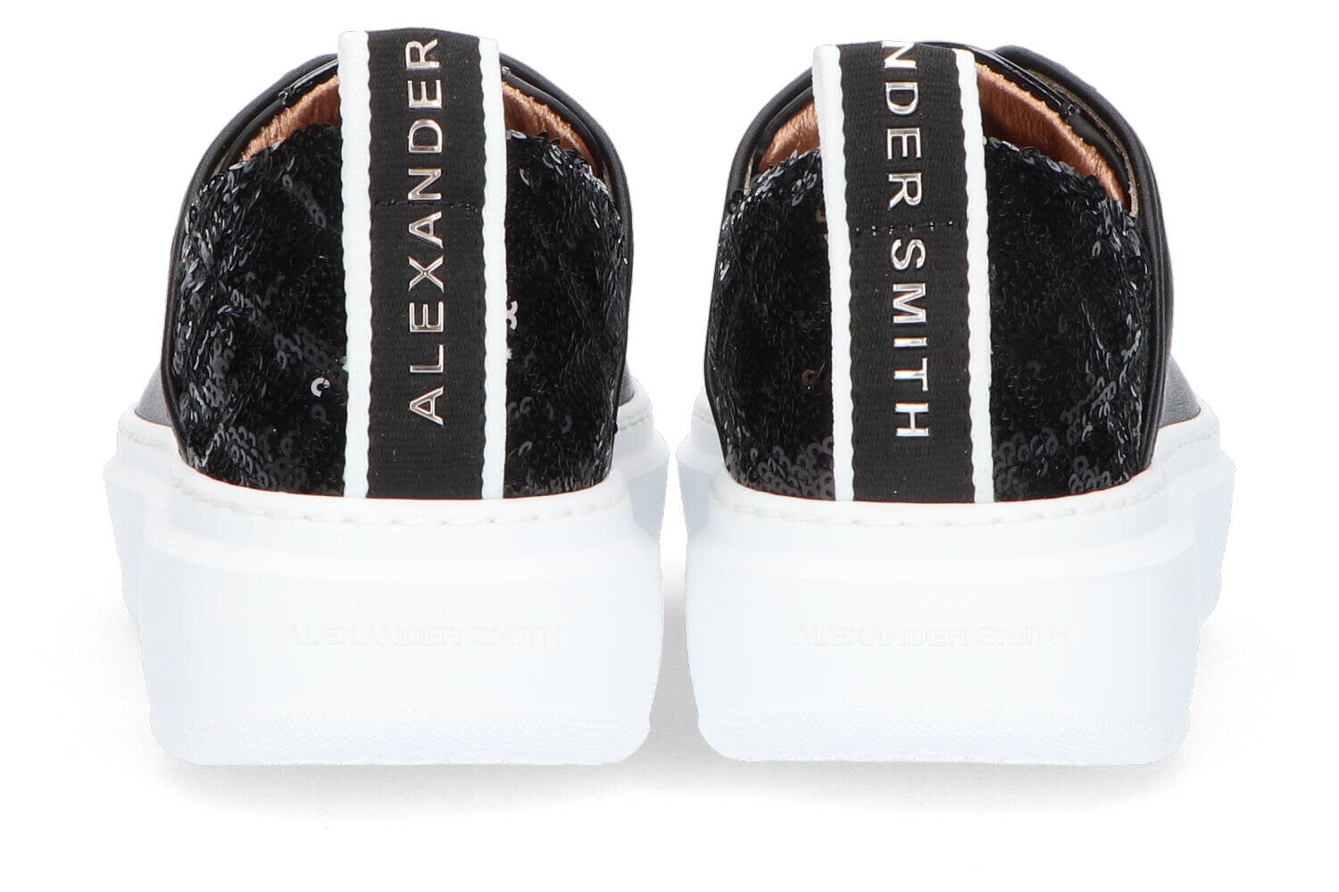 Baskets basses noires Wembley pour femme Alexander Smith