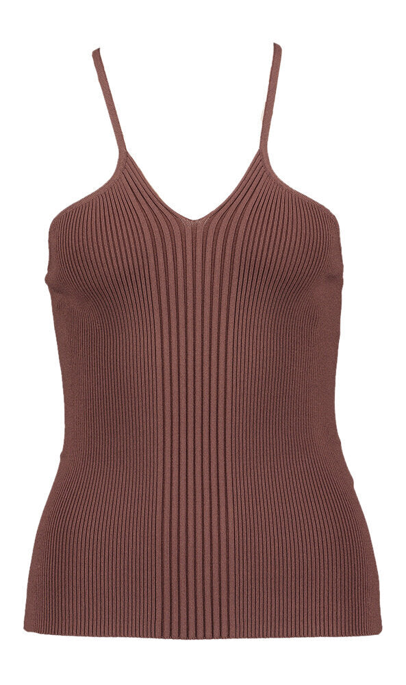 Haut marron à bretelles croisées Sanina Samsoe Samsoe