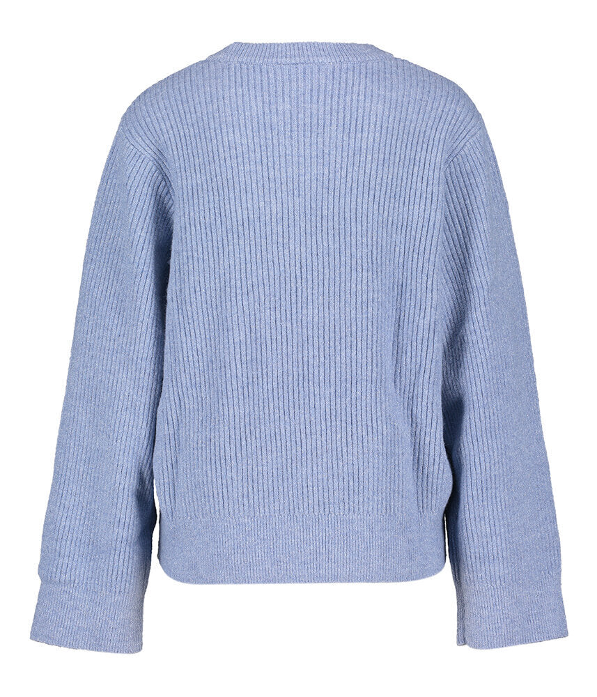 Lichtblauwe pull met glinsters Saint Tropez