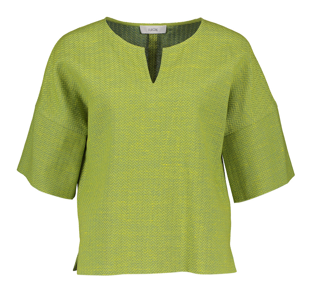 Groene bloes met print Bona Furore