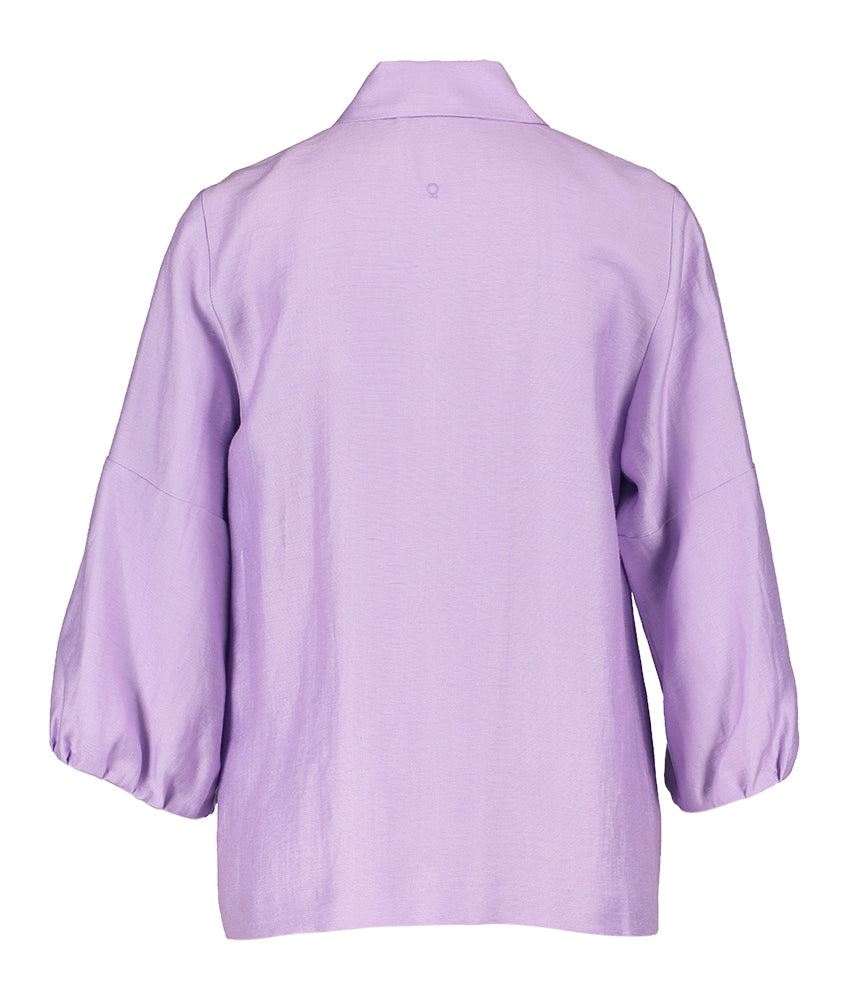 Violet kleurige blouse met driekwart mouwen Biverso Furore