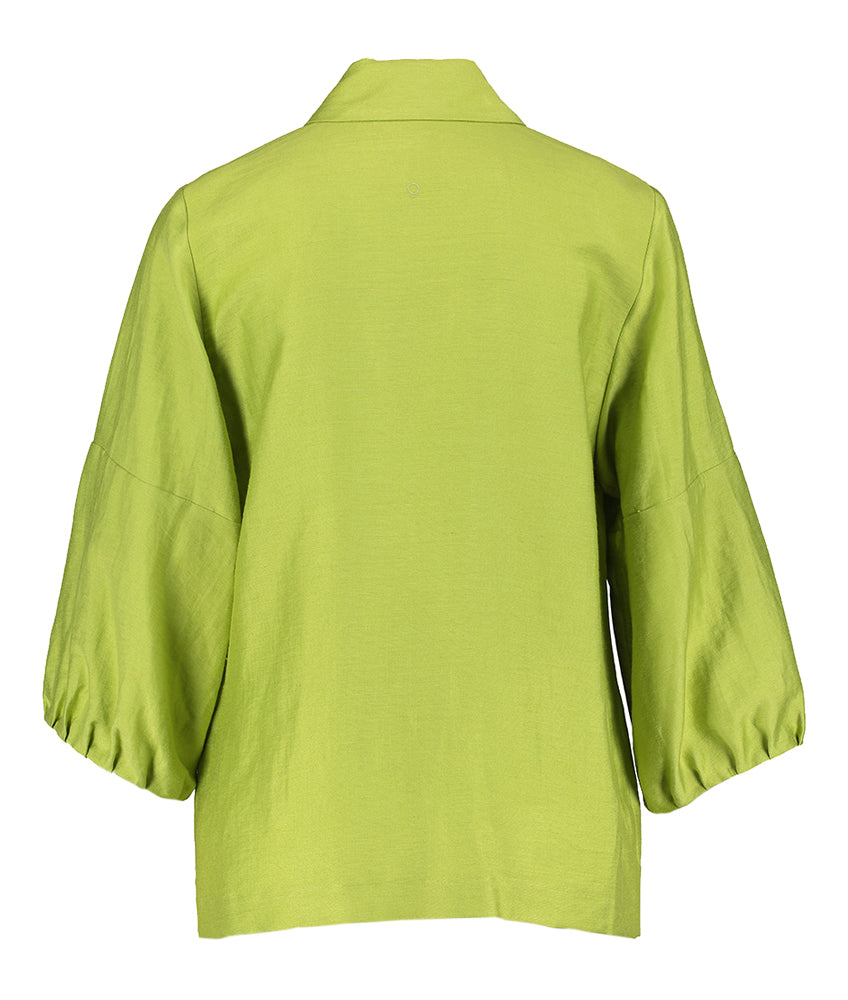 wasabi groene linnen bloes Biverso Furore