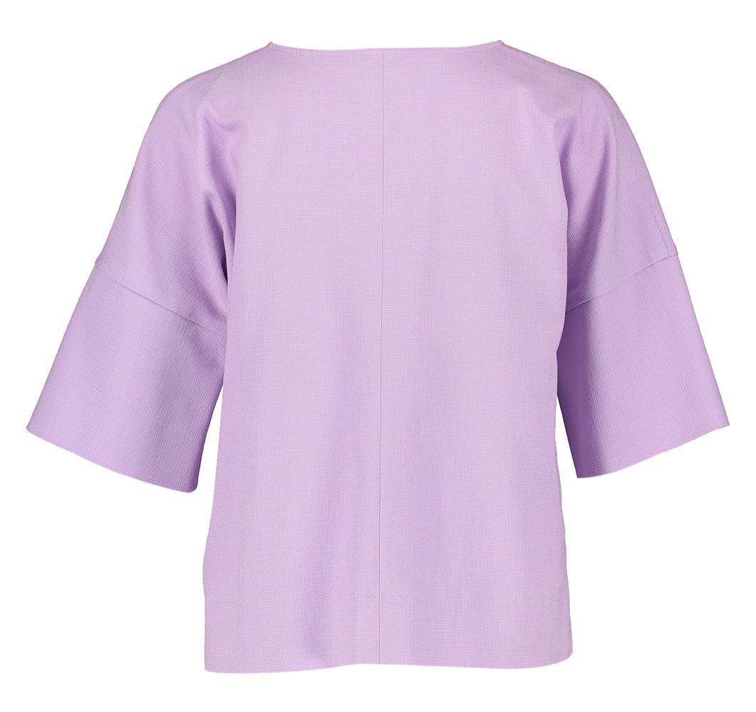 Violet kleurige blouse met V-hals Bona Furore