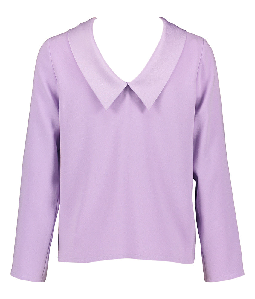 Chemisier violet à encolure bateau et dos plus échancré Bintila Furore