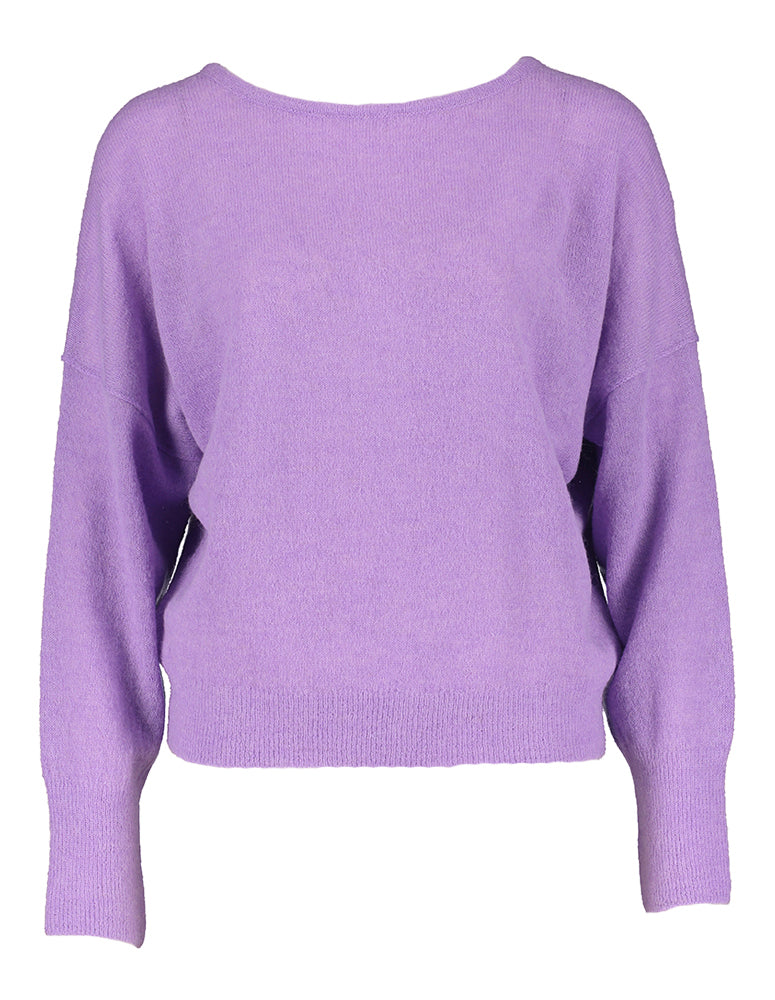Pull en laine lilas à dos profond Parmo Furore