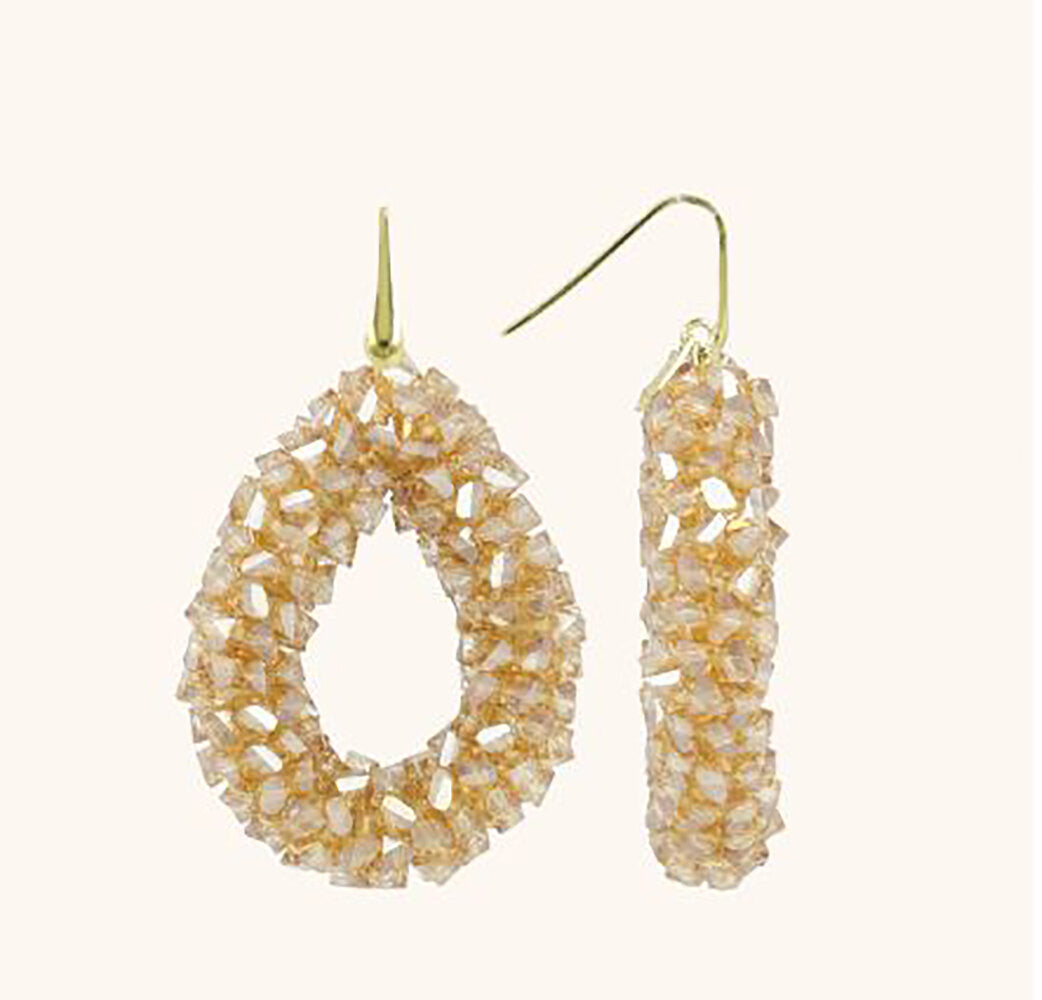 Boucles d'oreilles pendantes Champagne Lott Gioeilli