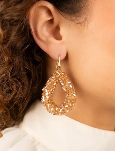 Boucles d'oreilles pendantes Champagne Lott Gioeilli