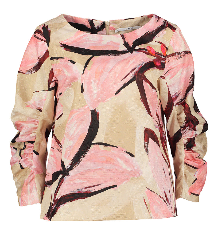 Roze bloes met bloemenprint Hivi Xandres