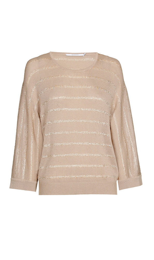Pull beige en crochet Aliene Xandres