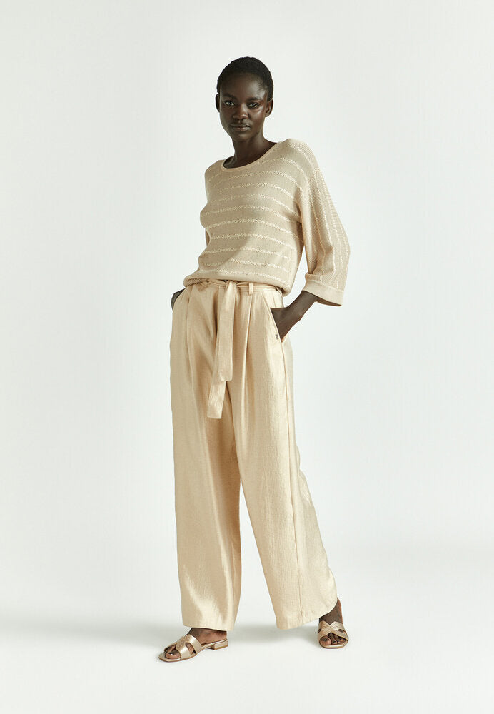 Pull beige en crochet Aliene Xandres