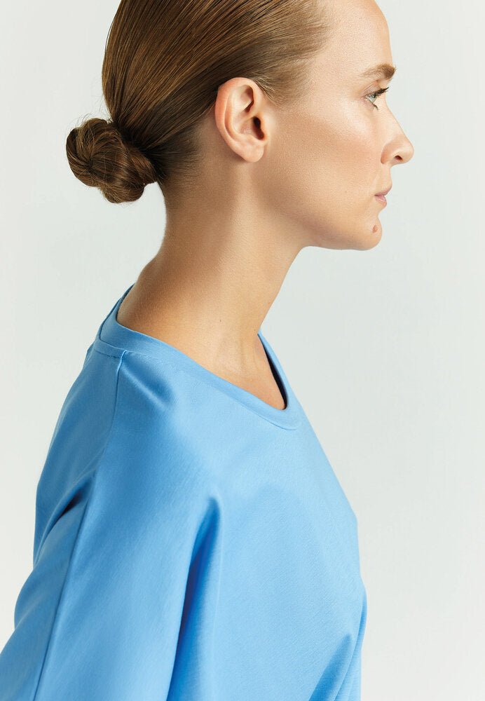 T-shirt bleu avec bande en bas Frone Xandres