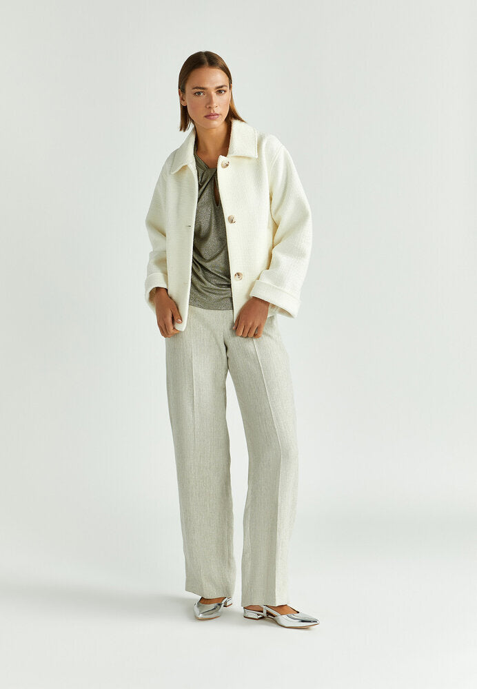 Manteau écru à boutons Bella Xandres