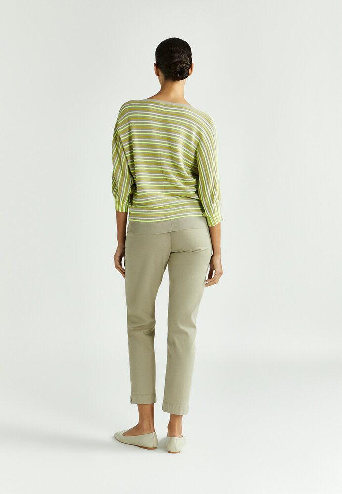 Pantalon slim fit taupe kleureige Xandres