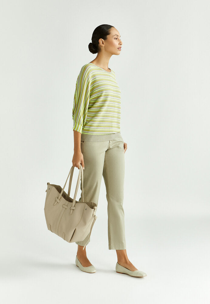 Pantalon slim fit taupe kleureige Xandres