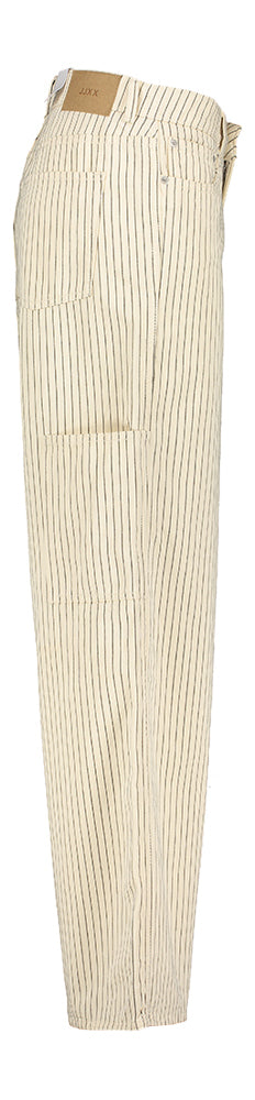 Pantalon beige à fines rayures noires JJXX