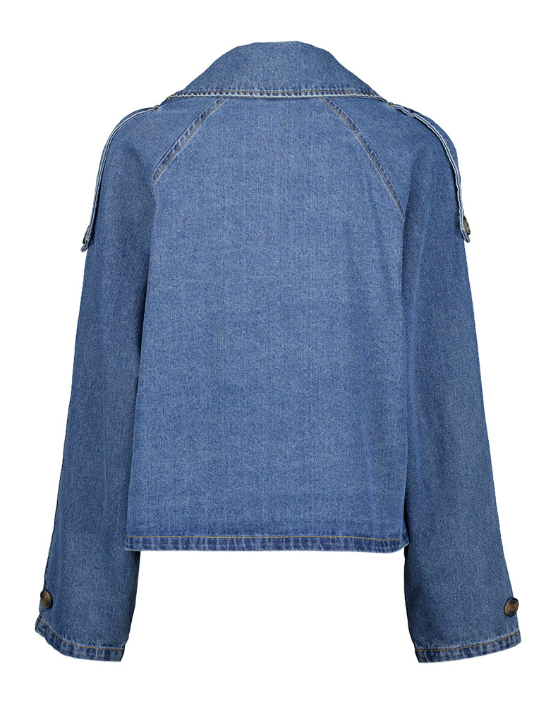 Donkerblauwe jeans jas JJXX