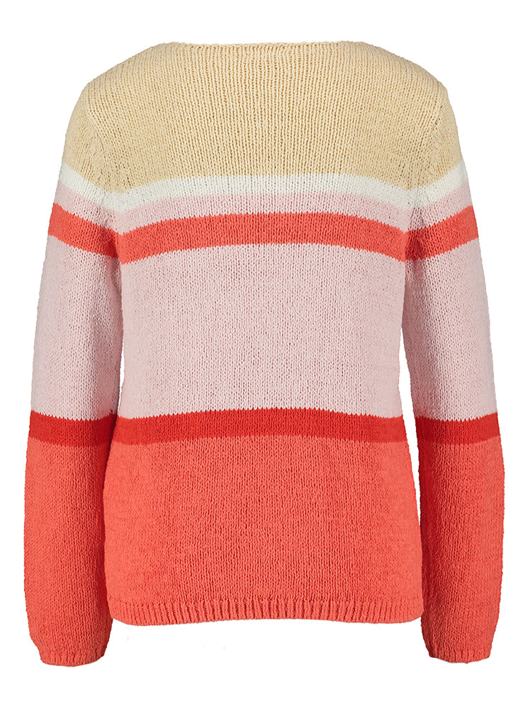 Sunrise Lila gehaakte trui met strepen Gerry Weber