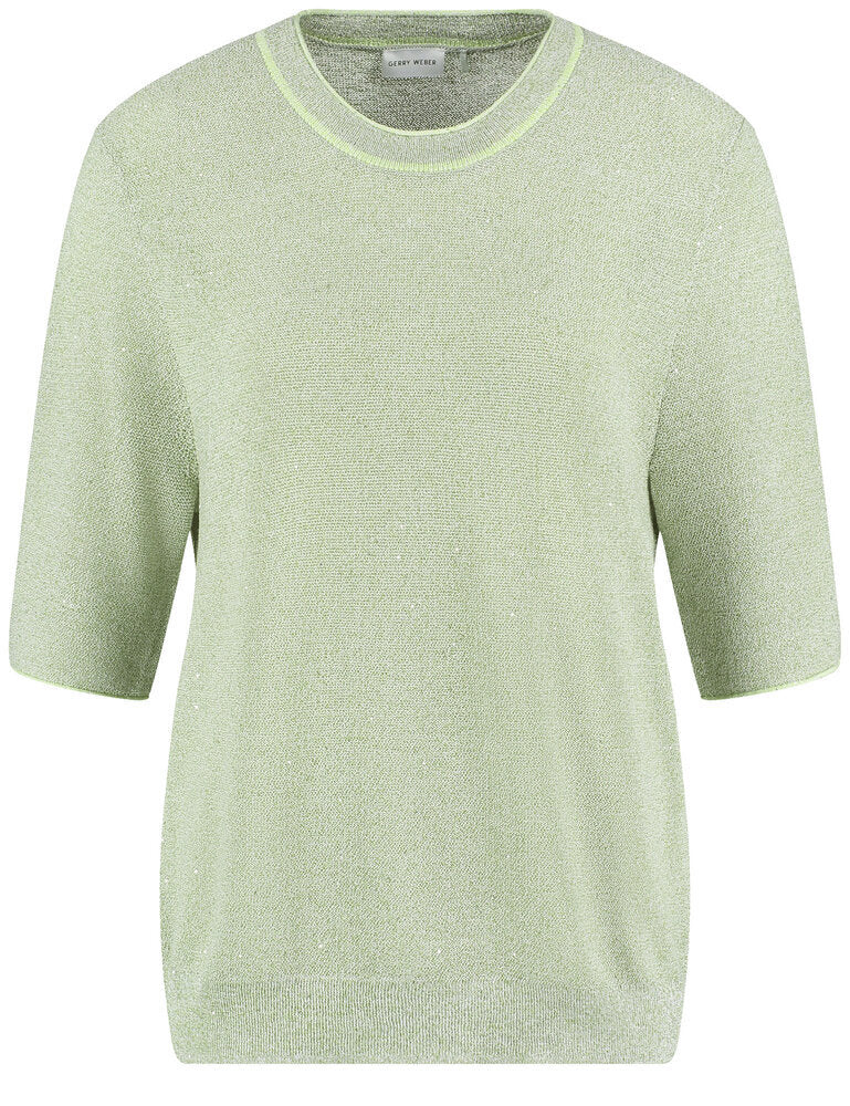 Pull vert à paillettes à manches courtes Gerry Weber