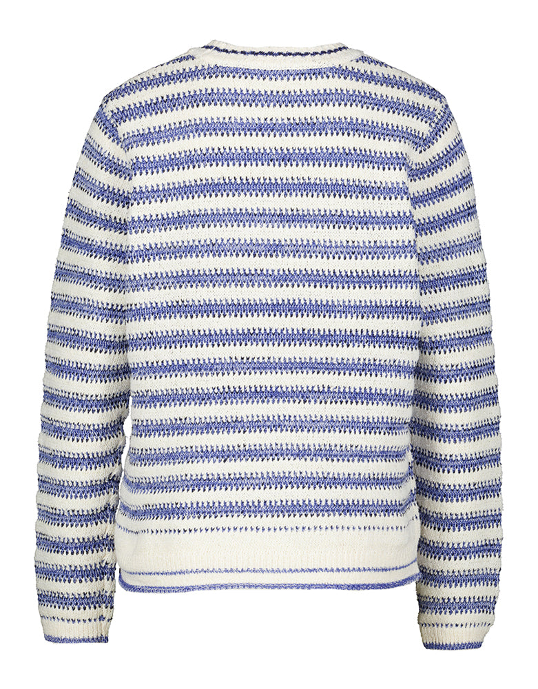 Pull rayé blanc et bleu Gerry Weber