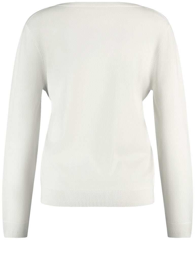 Pull blanc à col bateau Gerry Weber