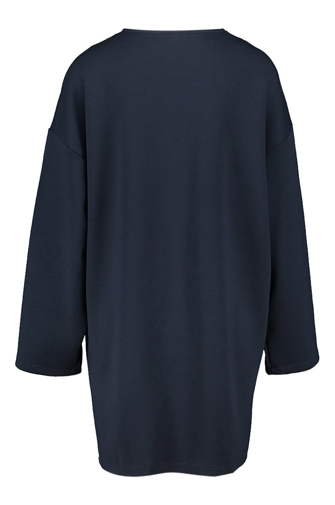 Gilet bleu foncé mi-long Visiffi Vila