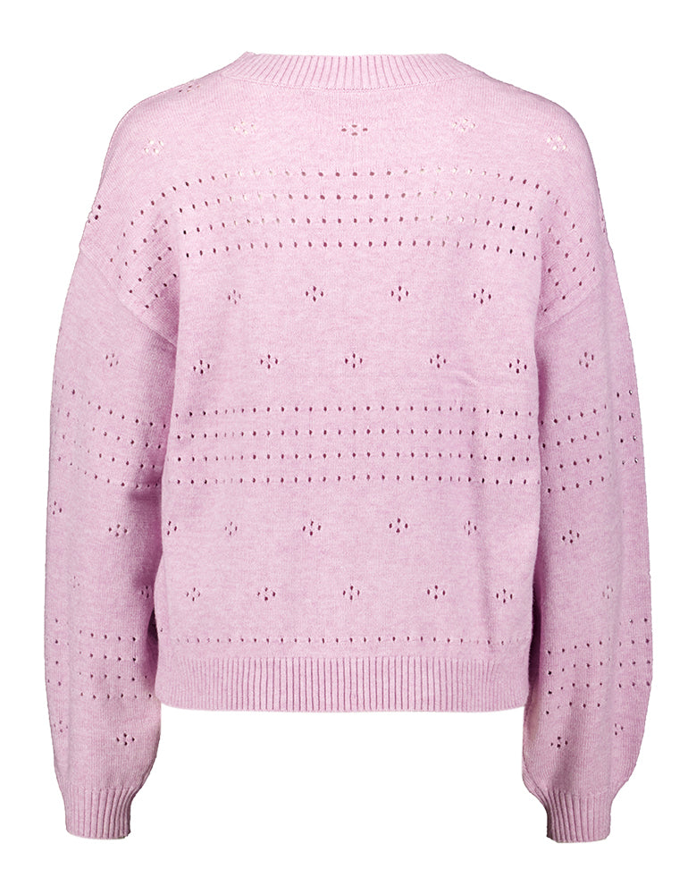 Pull violet à col bateau Viril Vila