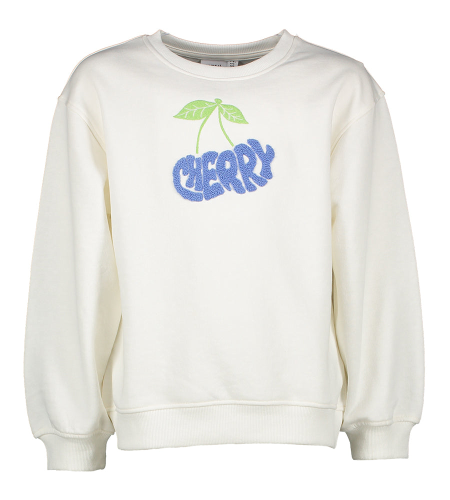 Pull blanc à cerises. Nommez-le
