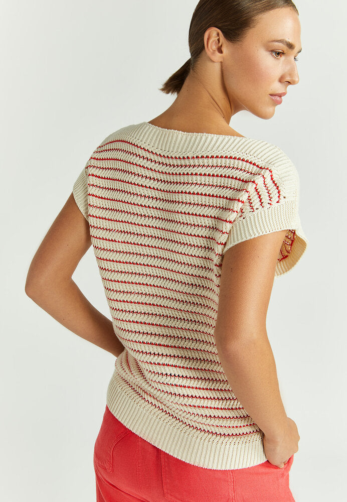 Débardeur beige à motif rhododendron Boone Xandres