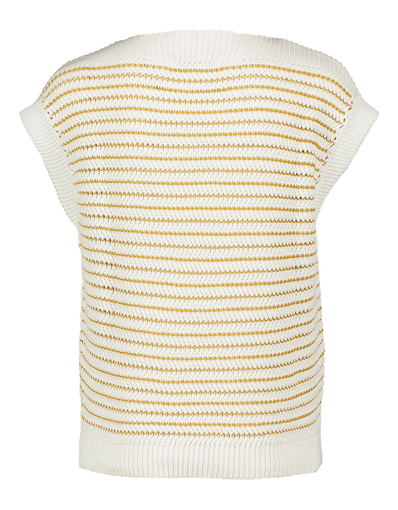 Débardeur écru à rayures beiges Boone Xanders