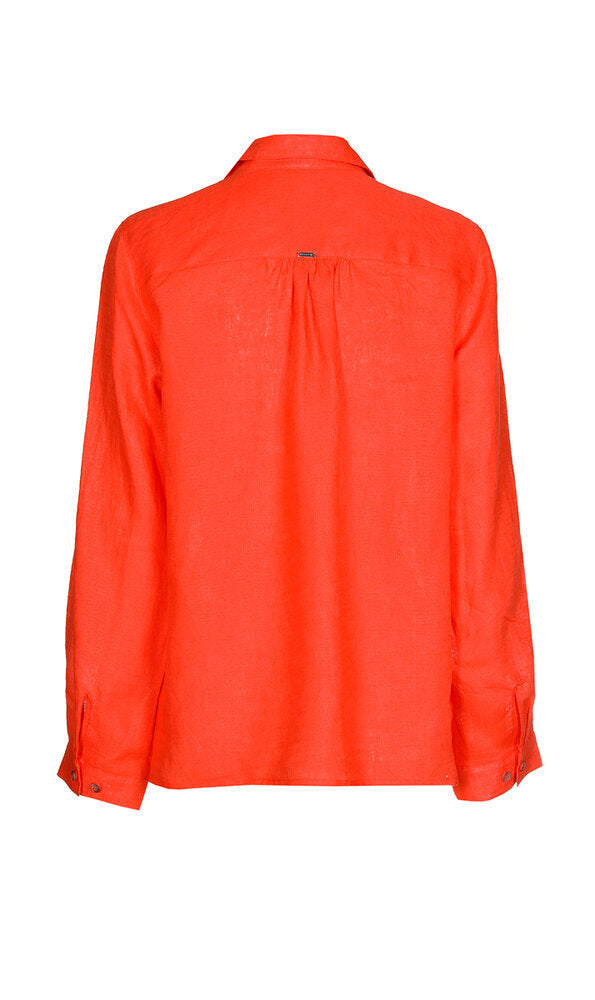 Blouse en lin rouge Hulja Xandres