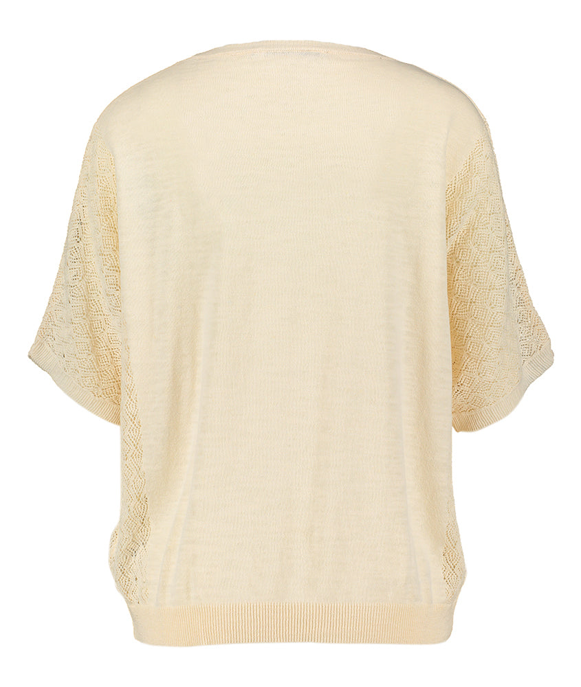 Pull écru avec détail broderie sur la manche Raaya Xandres