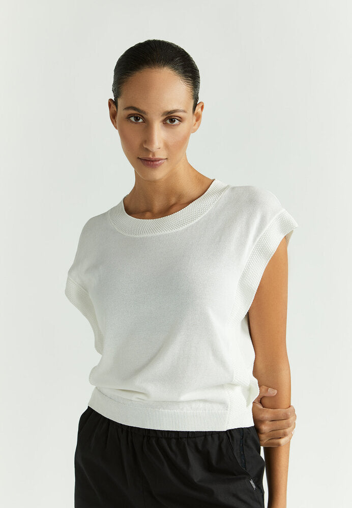 Witte mouwloze trui Achiel Xandres