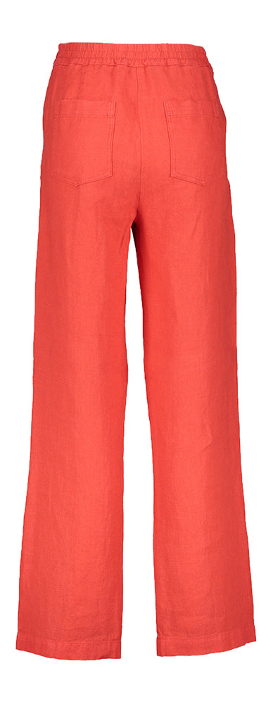 Roodkleurige linnen broek Aina Xandres