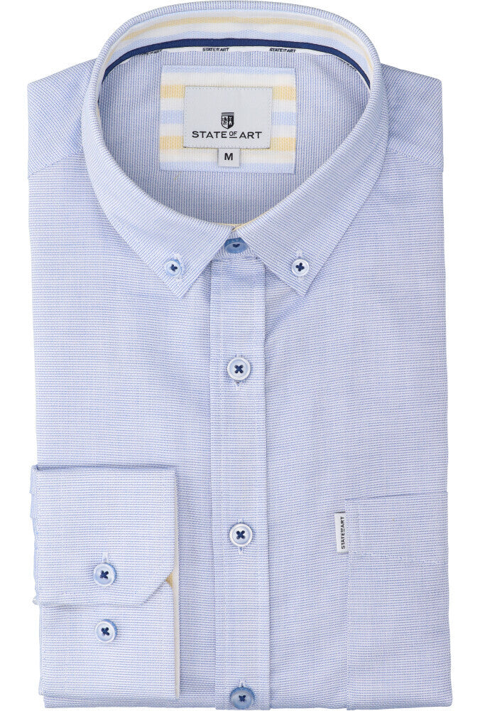 Chemise bleue (coupe classique) à manches longues State Of Art