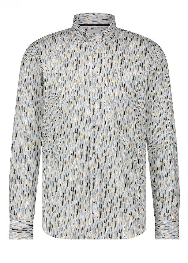 Print katoenen hemd (regular fit) met lange mouwen State Of Art