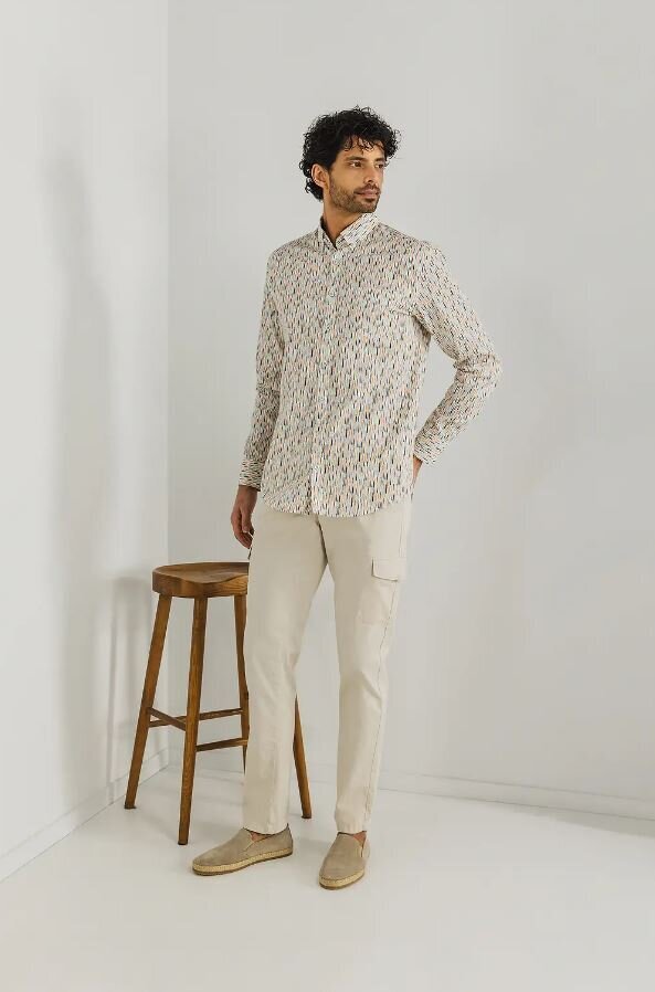 Multi katoenen hemd (regular fit) met lange mouwen State Of Art