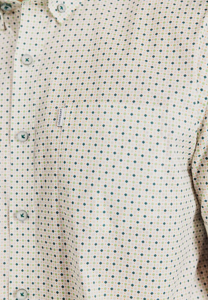 Multi katoenen hemd (regular fit) met korte mouwen State Of Art