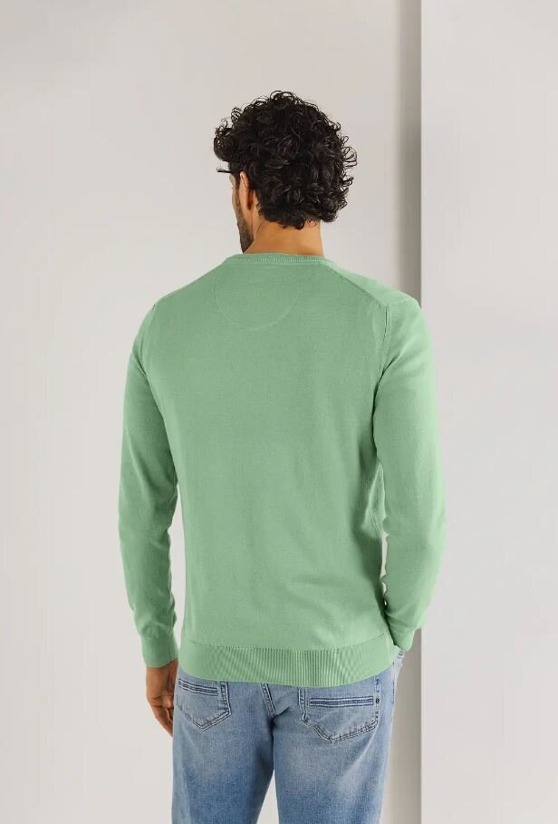 Groene pull met V-hals State of Art