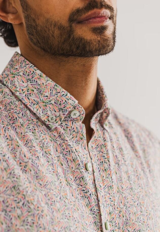 Multi katoenen hemd (regular fit) met korte mouwen State Of Art