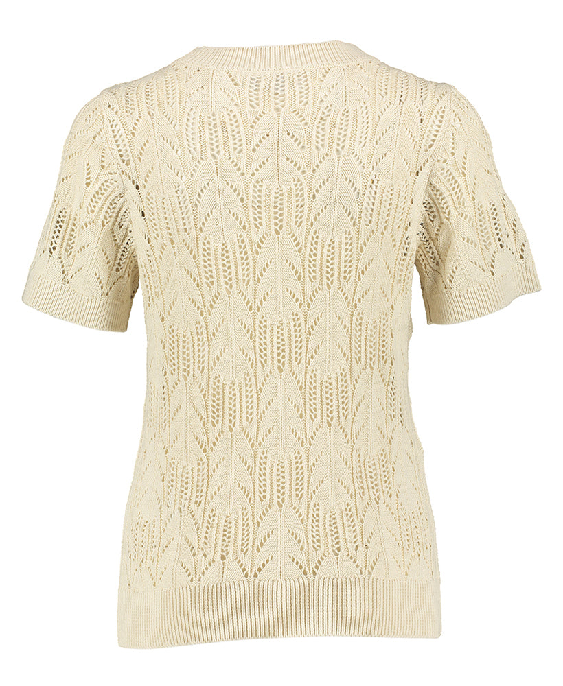 Pull beige en crochet Vicotti Vila