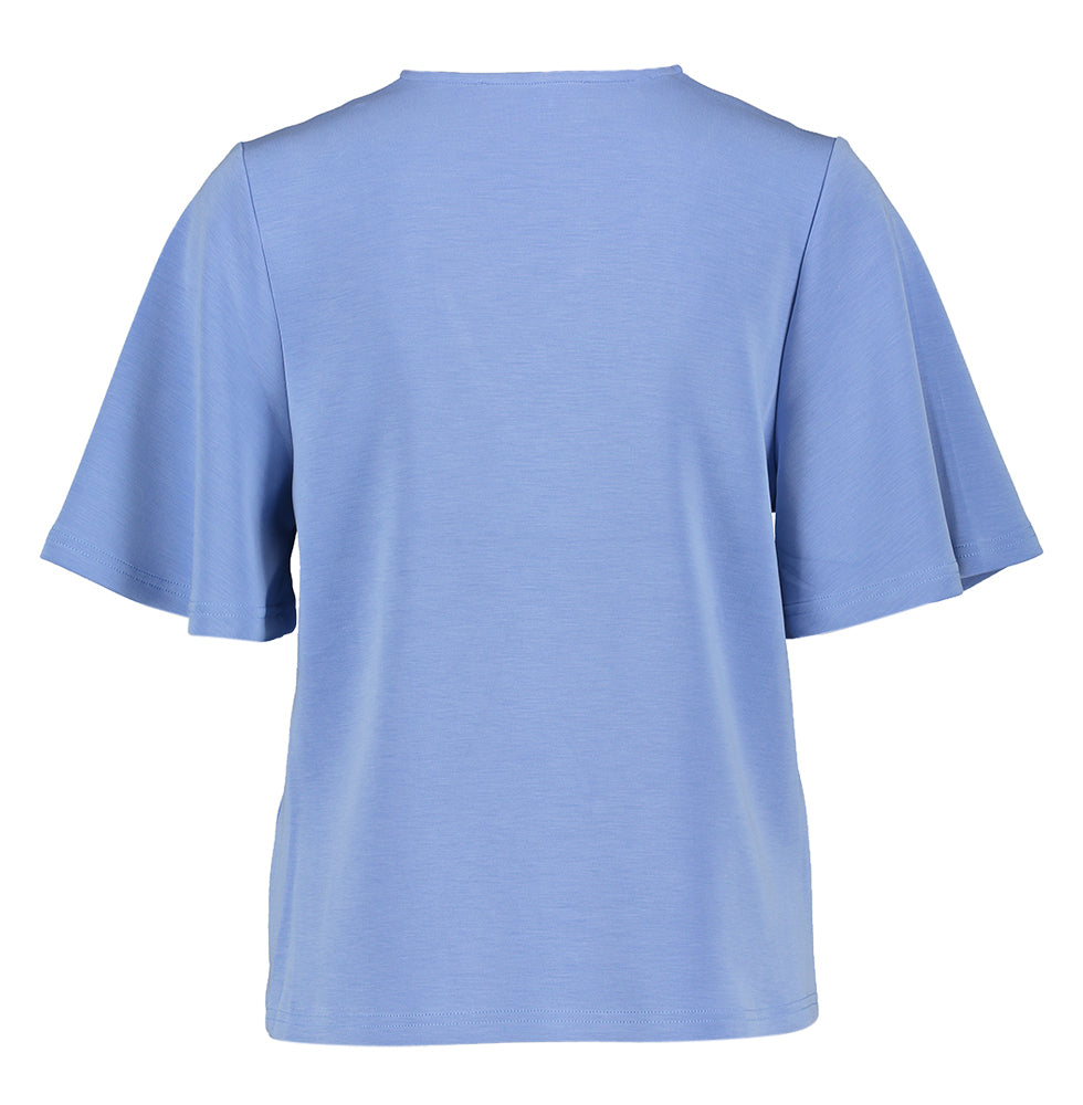 Licht blauwe pull met V hals Selected