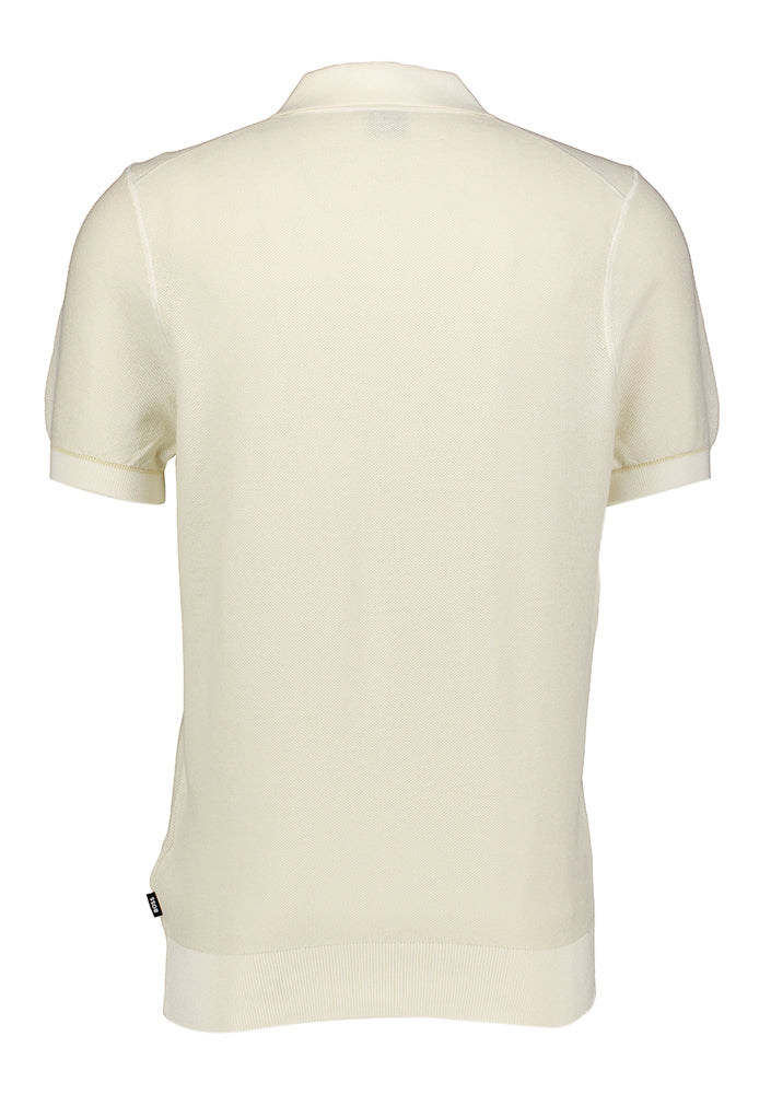 Ecru kleurige polo Hugo Boss