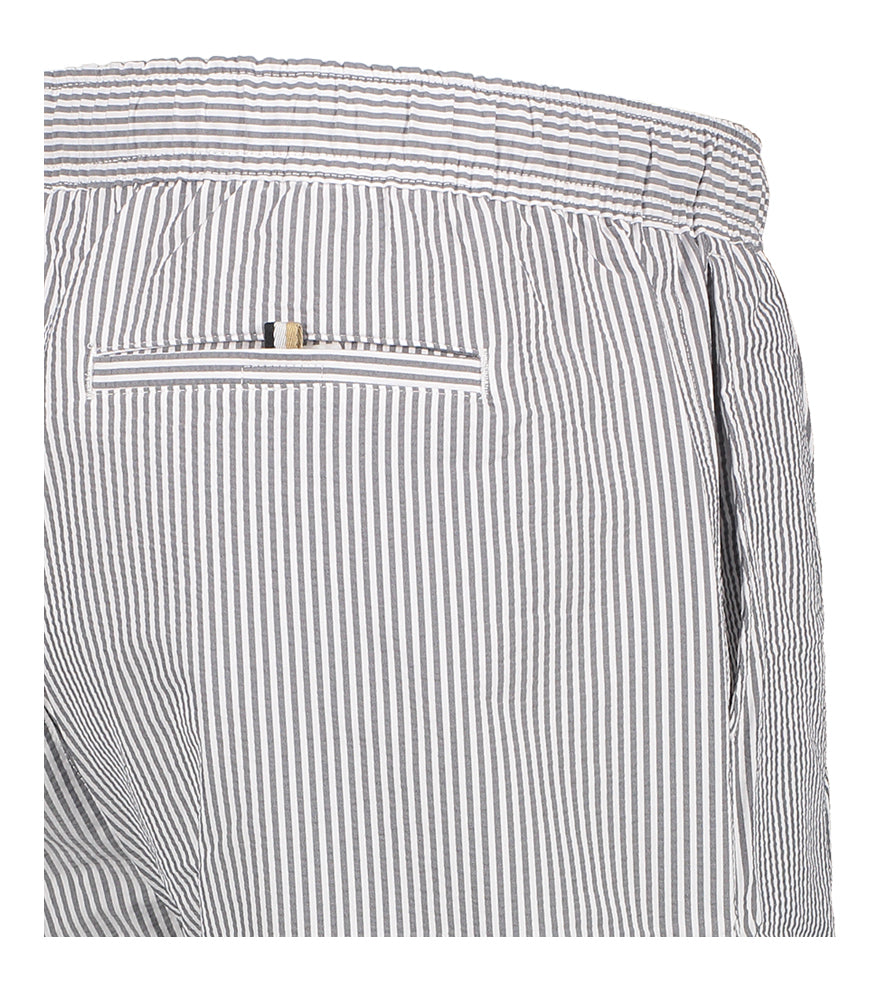 Short de bain rayé bleu et blanc Boss Black