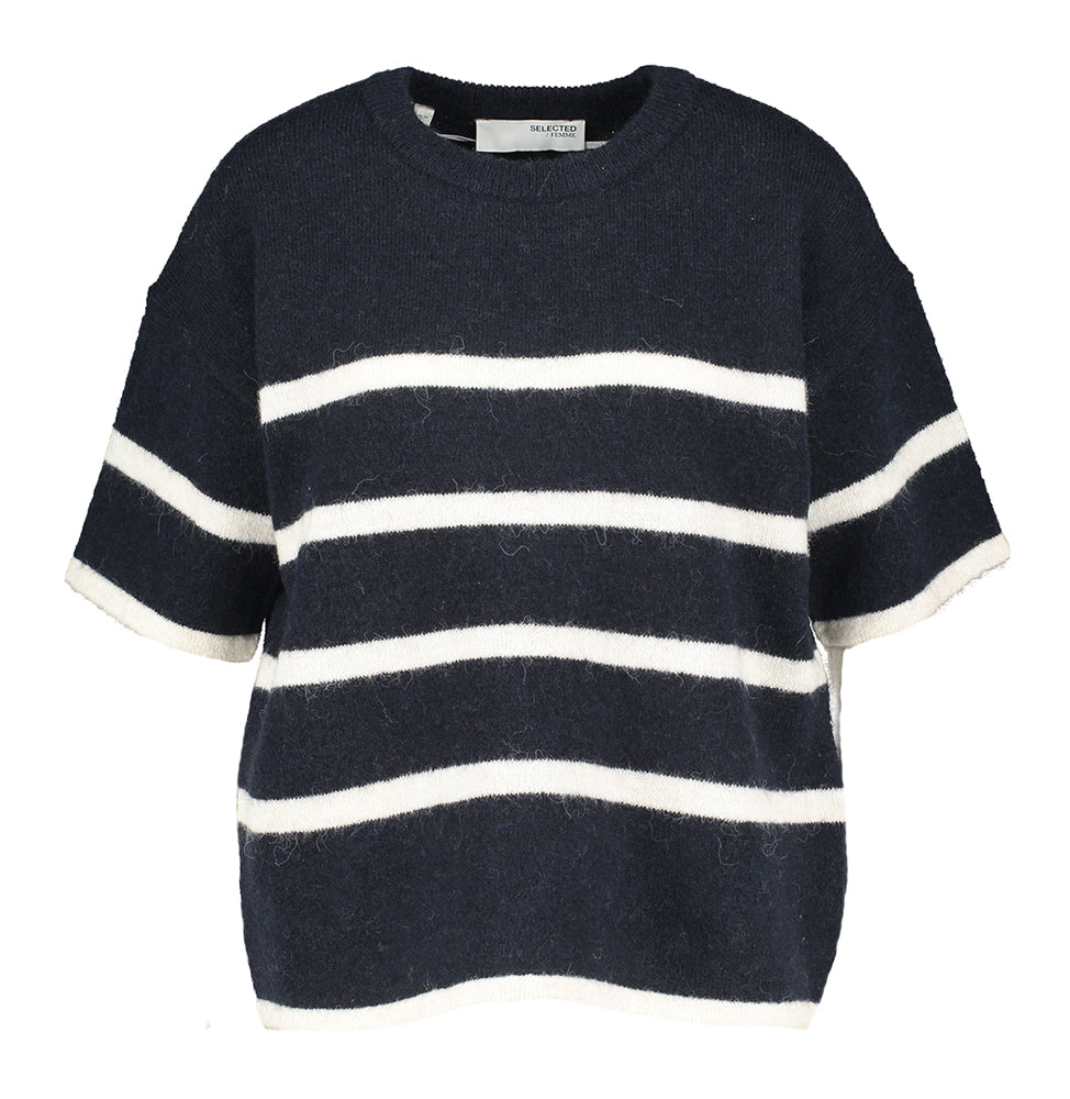 Pull rayé bouleau saphir foncé Sélectionné