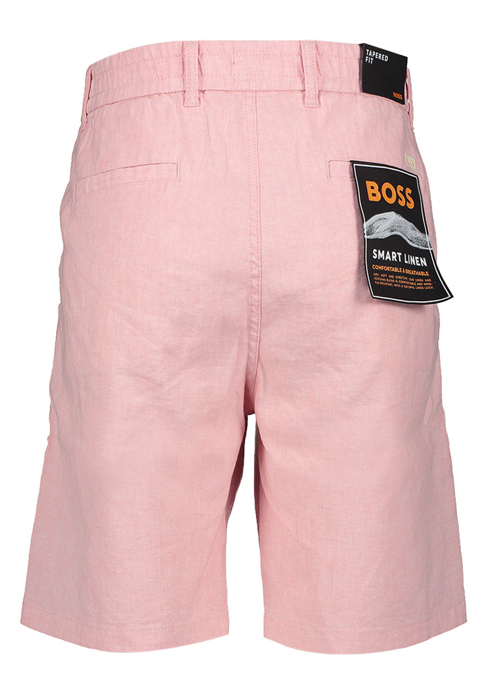 Short en lin rose coupe fuselée Hugo Boss