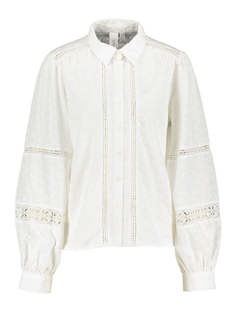 Witte katoenen bloes Yasrui Y.A.S