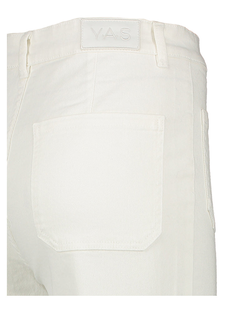 Witte flared jeans Yasjenka Y.A.S