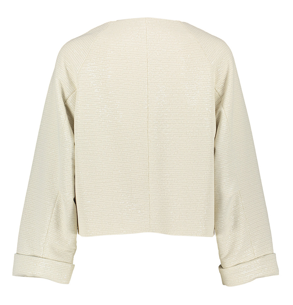 Ecru geklede vest met pailetten Boba Xandres