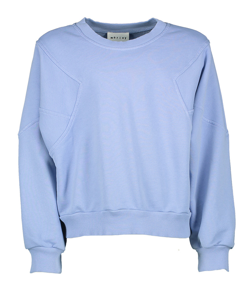 Lavendelkleurige katoenen sweater met ronde hals Wasp Morley