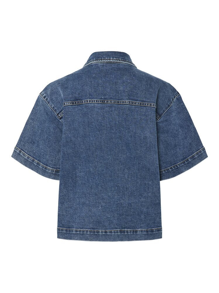 Blouse en jean bleu large Yasdolma YAS